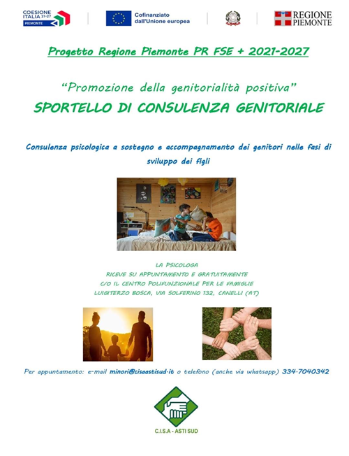 Progetto Regione Piemonte "Promozione della genitorialità positiva"